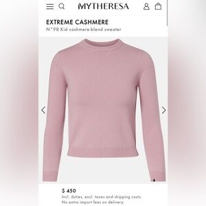 EXTREME CASHMERE N°98 Kid cashmere-blend sweater in Rosa pink